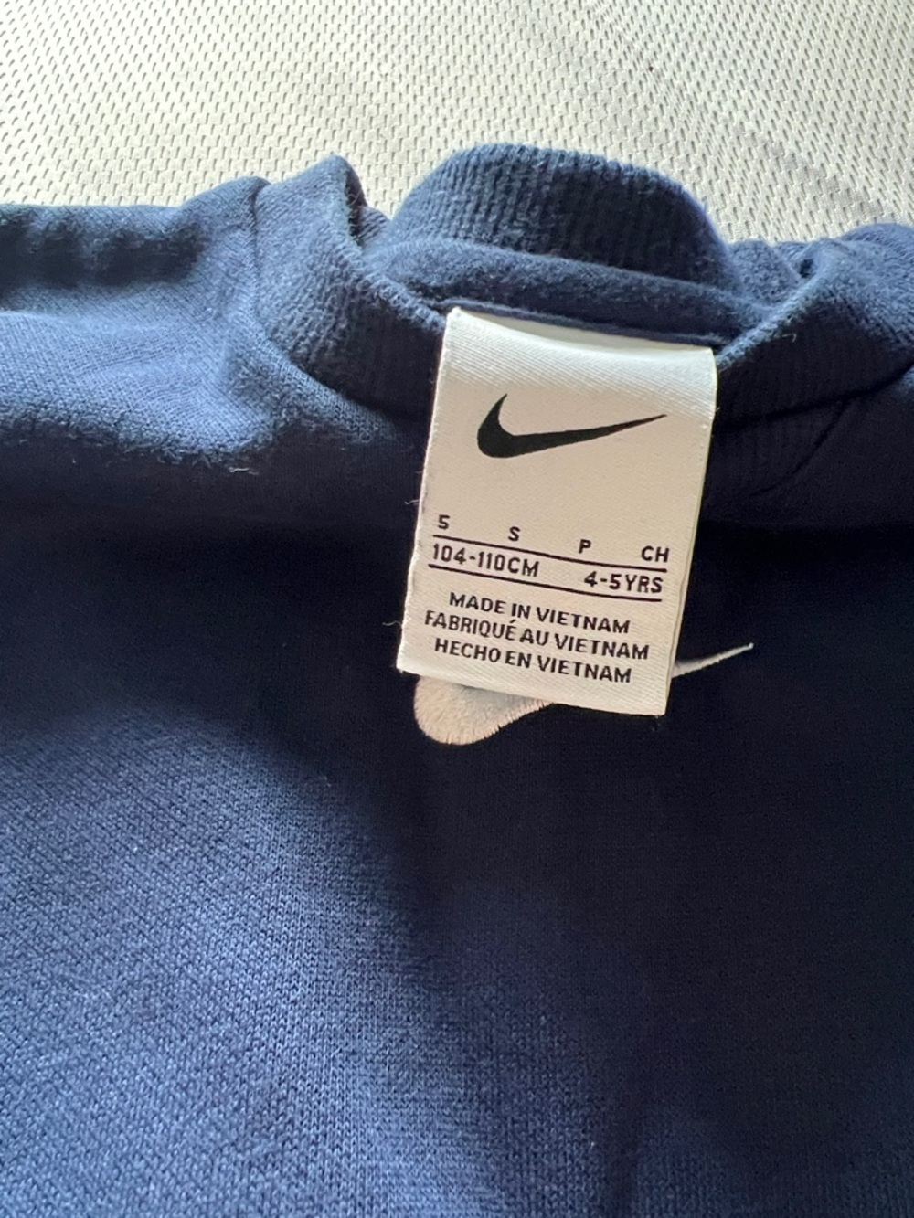 Nike Navy Blue Crewneck Sweatshirt & Jogger Set with White Swoosh - Picture 2 of 2